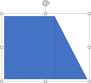 Two shapes grouped in PowerPoint 2016