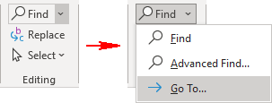 GoTo in Word 365