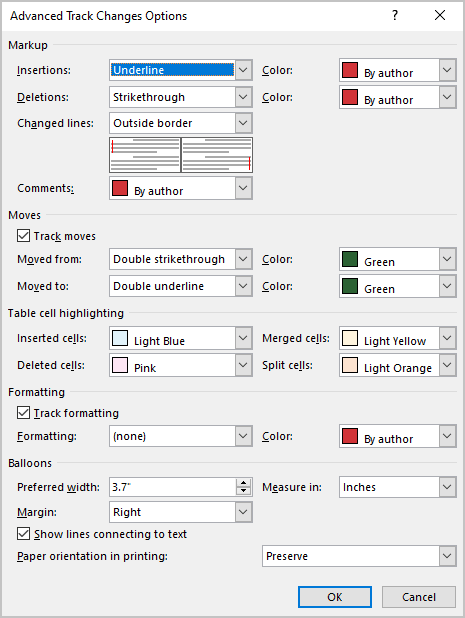 Track Changes in Word 365