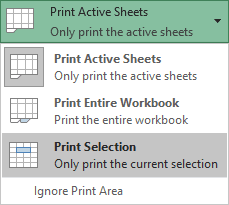 excel print selection full page