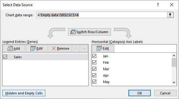 Select Data Source in Excel 365