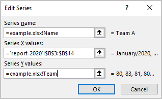 Edit Series in Excel 365