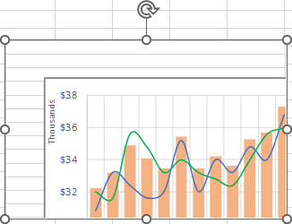 Camera for changed chart Excel 365