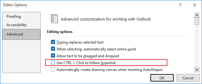 microsoft outlook not opening hyperlinks