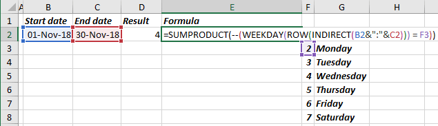 SUMPRODUCT formula in Excel 365