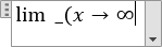 An equation with a limit 3 in Word 2016