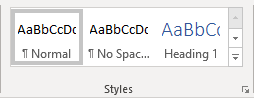 Styles group in Word for Microsoft 365