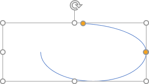 Changed second part of a hand drawn oval shape in PowerPoint 2016