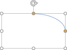 The main part of a hand-drawn arrow shape in PowerPoint 365