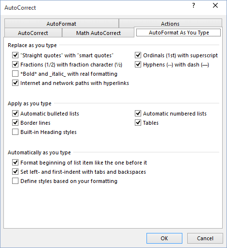 automatic fractions in microsoft word