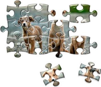 Effect of falling-out pieces of a Jigsaw puzzle in PowerPoint 365