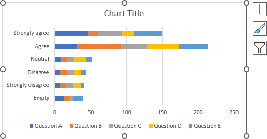 How to show Likert scale chart (integrated neutral) - Microsoft Excel ...