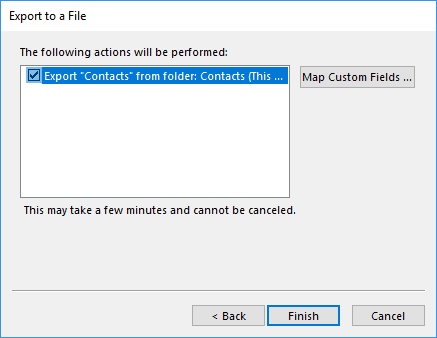 export contacts to csv from outlook