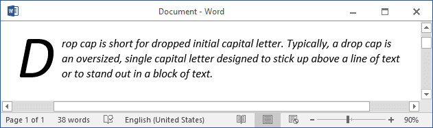 How To Add A Drop Cap Microsoft Word 16