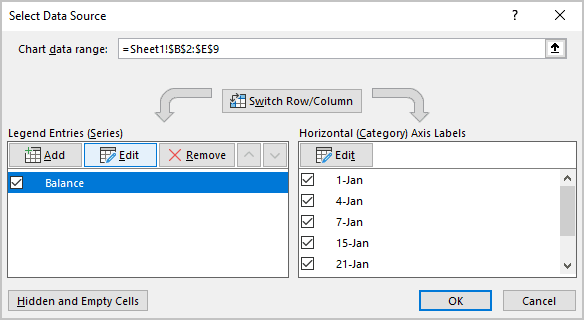 Select Data Source in Excel 365