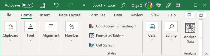 How to reduce ribbon size in Excel - Microsoft Excel 365