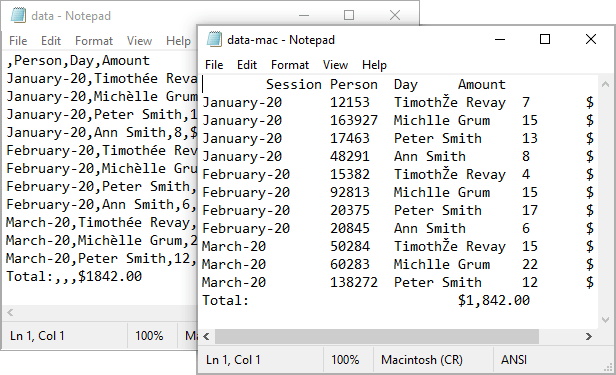 Examples of structures text files