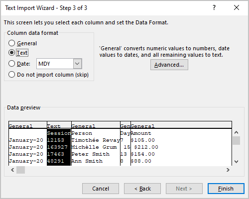 Importing Text To Excel 1346