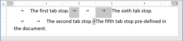 setting tab stops in word 365 for mac