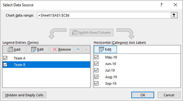 Select Data Source in Excel 365