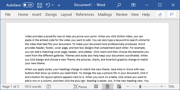 add random text to word document