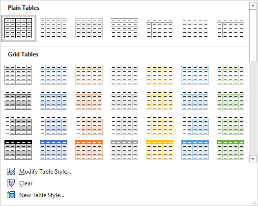 Format Tables In Word Microsoft Word 365