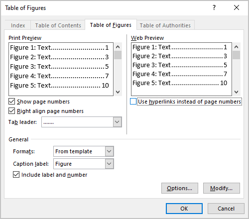 Sens Inverse Premier Sablonneux How To Insert Table Of Figures In Word 