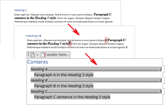 Transform Text For Table Of Contents Or Table Of Figures Microsoft 