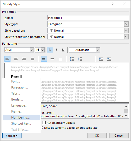 How to create numbered headings in Word - Microsoft Word 365