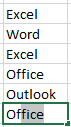 AutoComplete example in Excel 365