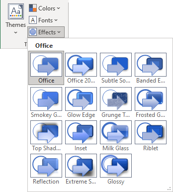 Theme Effects in Excel 365