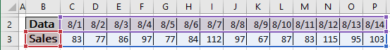 Table from left to right in Excel 365