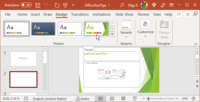 Microsoft Office Themes in PowerPoint - Microsoft PowerPoint 365