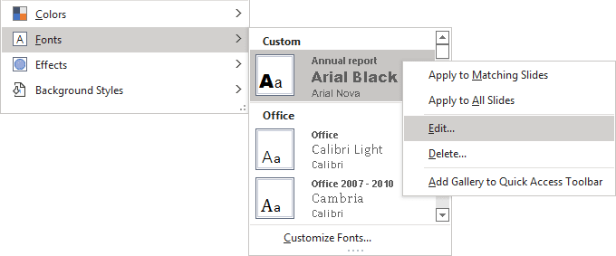 Edit Fonts in PowerPoint 365