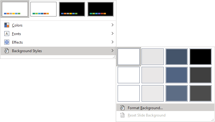 Format Background in PowerPoint 365