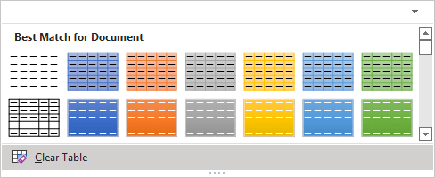 Clear Table formatting in PowerPoint 365