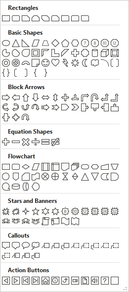 Crop to shapes gallery in PowerPoint 365