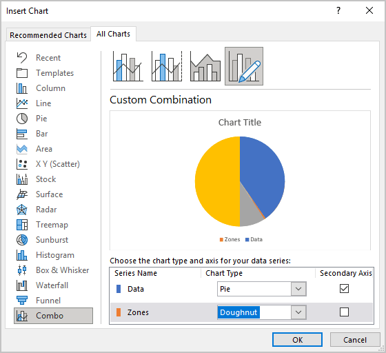 Additional data for Speedometer chart in Excel 365