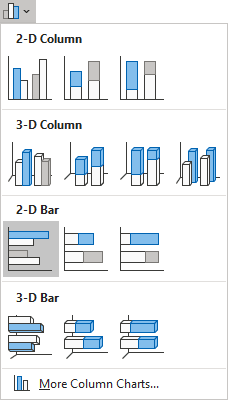 Clustered Bar chart in Excel 365