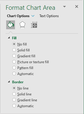 Format Chart Area in Excel 365