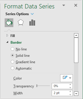 Format Data Series pane in Excel 365