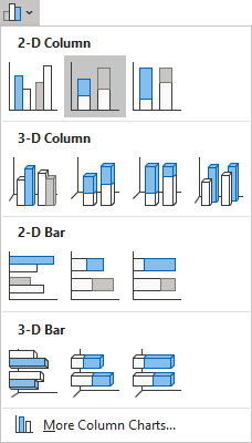 Stacked Column chart in Excel 365