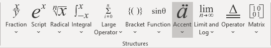 Accent formulas in Word 365