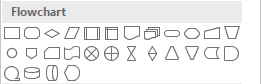 Flow chart shapes in Excel 2016