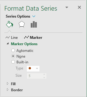 Format Data Series pane in Excel 2016