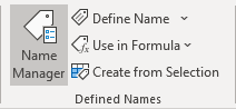 Name Manager in Excel 365