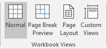 Normal view button in Excel 365