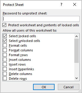 Protect Excel Spreadsheet Options Microsoft Excel 365