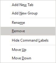 Groups popup in Excel 365