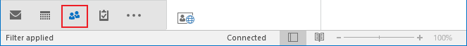 People folder icon in Navigation Bar Outlook 2016
